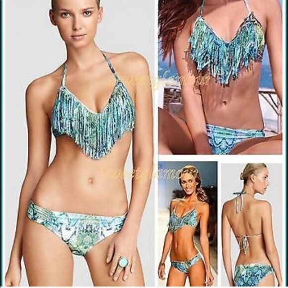 L*Space Audrey Fringe Print Bikini Top - Picture 8 of 8